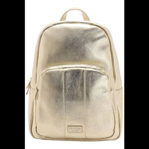 Pom Pom London Leather Richmond Backpack Metallic Gold